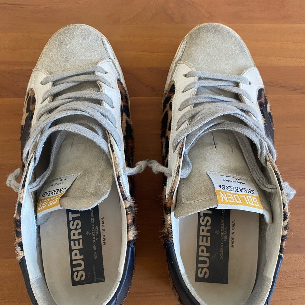 GGDG Superstar Leopard Calf Hair Sneakers - Picture 6 of 7